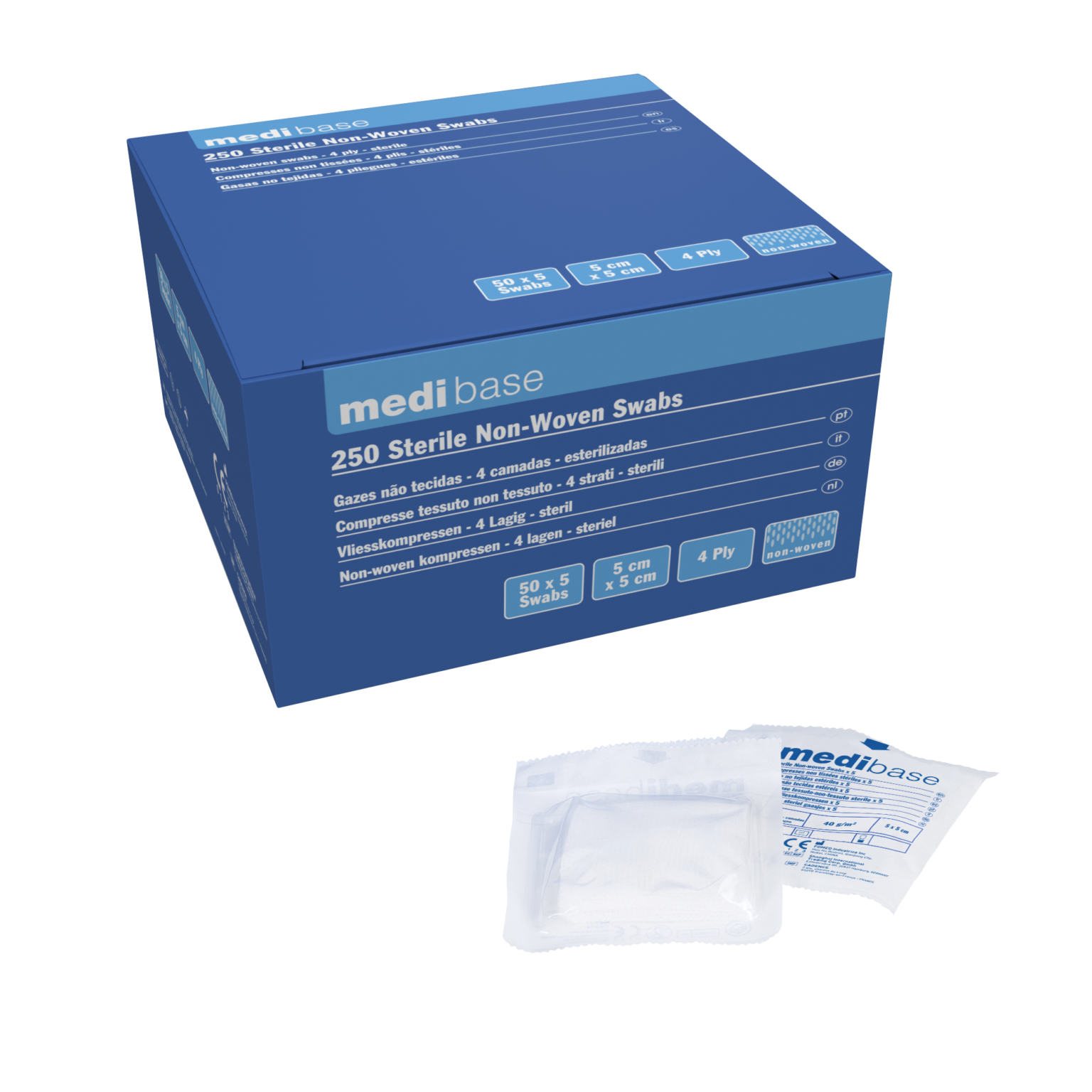 Sterile Non Woven Swabs Medibase